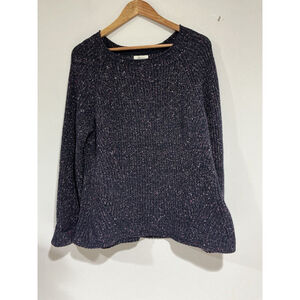 Womans Style & Co Long Sleeve Blue Pullover Sweater Xl Ribbed Knit